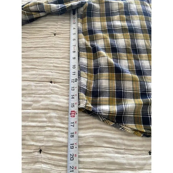 Men’s Cabela’s Button Down Shirt Sz L Grey Yellow Plaid Grunge Nirvana 90s Y2K - Picture 6 of 8